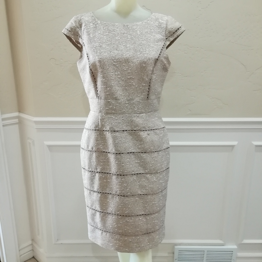 Antonio Melani cream and gold dress